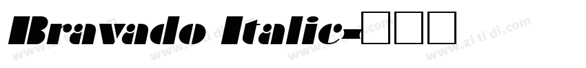 Bravado Italic字体转换